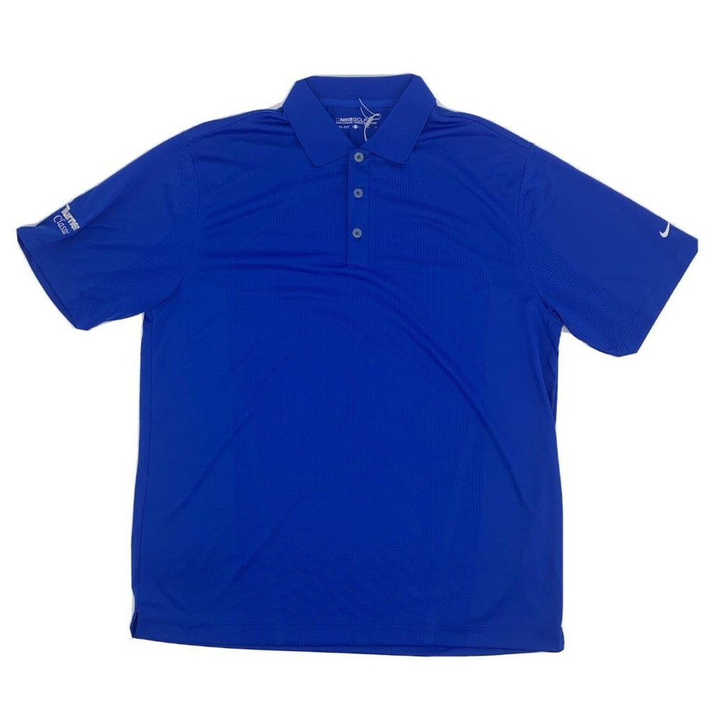 Men's‎ Nike Golf Dri-Fit Short Sleeve Polo Shirt Blue L NWT Turner Classic
